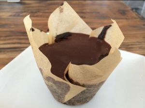 vegan chocolate cupcake at Green Bar and Kitchen in Fort Lauderdale