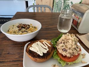 Chin salad sandwich and Mac n cheese   at Green Bar and Kitchen in Fort Lauderdale