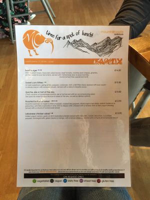 Lunch menu page 2 of 2 at Mountain Cafe in Aviemore