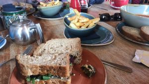 Falafel sandwich at Mountain Cafe in Aviemore