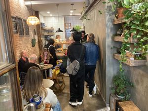 Upstairs line at Urban Backyard in New York City