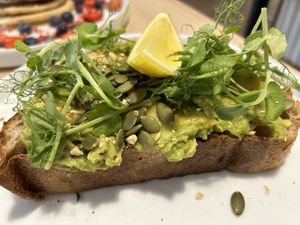 Avocado on sour dough   at Sunday Coffee & Kitchen in Guisborough