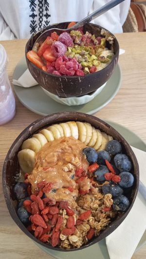 Loaded oat bowls at Sunday Coffee & Kitchen in Guisborough
