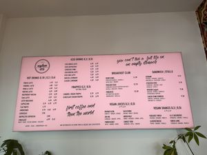 Menu  at easylivin‘ coffee brunch and lunch in Cologne