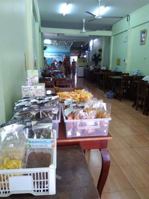 Inside the restaurant... at Ruean Thong Veg Food in Hua Hin