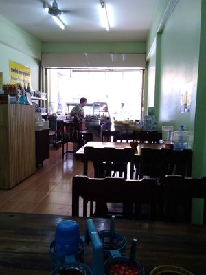 Inside the restaurant... at Ruean Thong Veg Food in Hua Hin