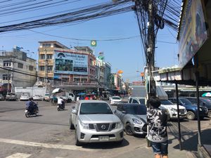 Night Market Intersection. Taken from in front of restaurant  looking North at Ruean Thong Veg Food in Hua Hin