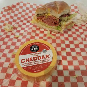 Best vegan cheddar cheese I've tried in the past 5 years! at Nonno's Plant-Based Butcher in Hamilton