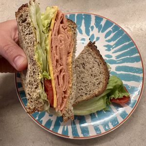 Homemade Sandwich with Country Ham Deli Slices (~75g)   at Nonno's Plant-Based Butcher in Hamilton