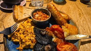 Sorry tucked in b4 photo at The Punchbowl Inn in Woodstock