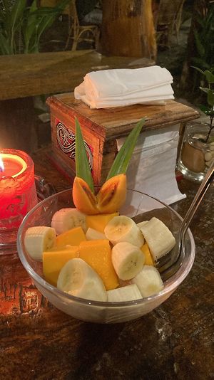 Fruit salad  at Tabo Cottages in Samosir