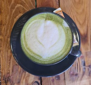 Matcha latte. at All Vegan Cafe' Restaurant in Phuket