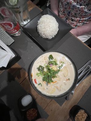 Tom Kha  at All Vegan Cafe' Restaurant in Phuket