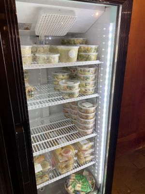 Grab and go refrigerator case  at The Farm Store in Jeffersonville