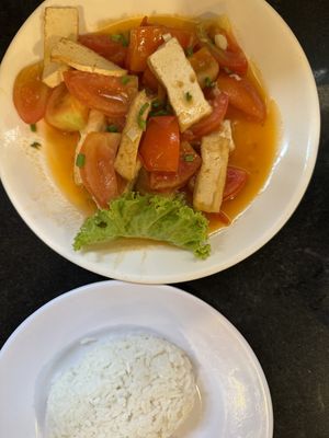 Tofu in Tomatoes   at Khmer Taste Restaurant in Siem Reap