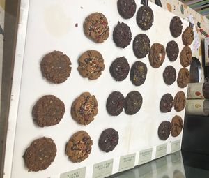 Cookies on display.  at After School Cookie Club - Borough Yards in London