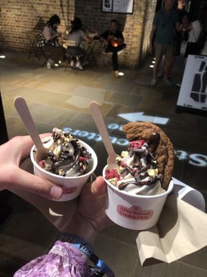 I always love it when the employee freely decorates something; makes the whole experience feel more personal somehow (£6 and £6.75)!  at After School Cookie Club - Borough Yards in London