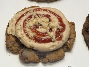 Strawberry shortcake. Very very sweet  at After School Cookie Club - Borough Yards in London