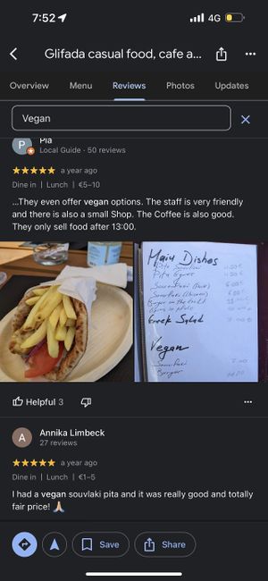 Found via Google, other people love the vegan souvlaki too!!!  at Glifada Casual Food, Cafe and Mini Market in Corfu
