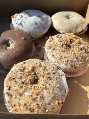 Vegan donuts  at Belamund Café by The Plant-Based Baker in Leamington