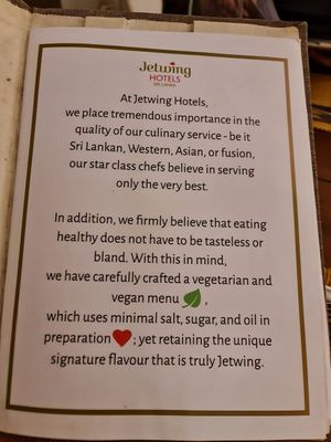 Their commitment to the environment. at Jetwing Sea Hotel in Negombo