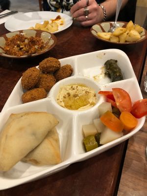 Vegan platter  at Shamiat Authentic Syrian Restaurant in Northcote