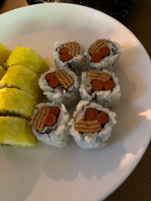 Gobo and tofu roll  at Kazan in Albany