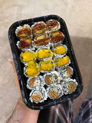 Vegan three roll special  at Kazan in Albany