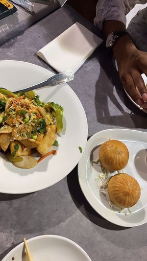 Hong Kong rice cake and spinach bao  at Mifan Claypot Kitchen in Phoenix
