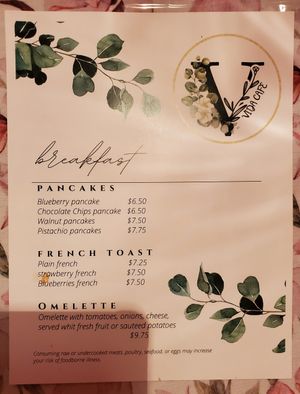 Breakfast Menu at Vida Cafe in Fort Worth