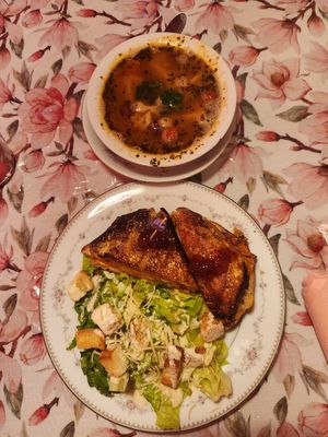 Montecristo and minestrone soup at Vida Cafe in Fort Worth