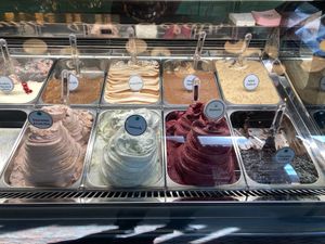 4 of the 5 vegan flavors at Anita Gelato  in New York City