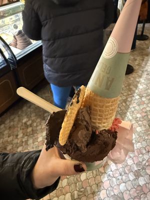 A medium cup + cone (3 scoops)  at Anita Gelato  in New York City