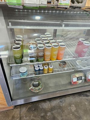 Pre-made juices at Orange County Creamery  in San Clemente