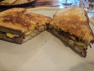 Jackfruit and Sauerkraut Toastie at Soul Garden Glebe in Glebe