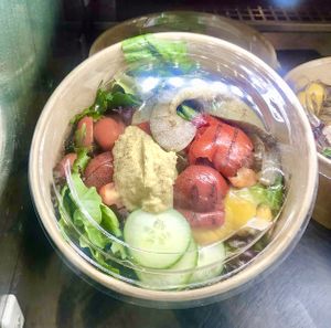 Hummus salad bowl  at Copenhagen Coffee Lab in Nice