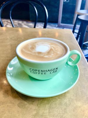 Oat latte  at Copenhagen Coffee Lab in Nice