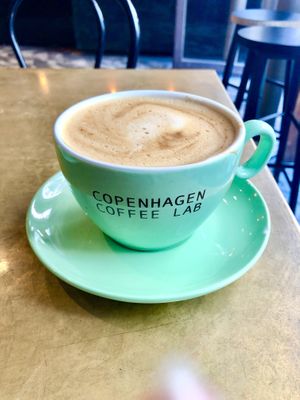 Oat cappuccino   at Copenhagen Coffee Lab in Nice