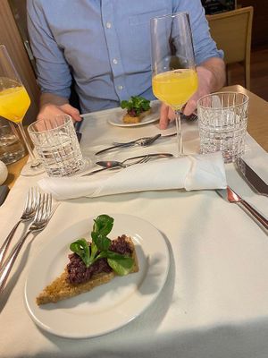 Olive tapanade in homemade oat bread at Jedermann in Strasskirchen