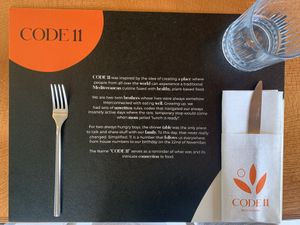 Background to the Café  at Code 11 in Hvar