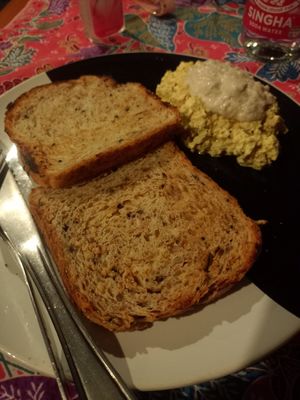 Scrambled egg tofu at Cha Chai Home in Koh Phayam