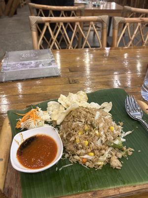 Vegan fried rice - no tofu  at Ecolodge Bukit Lawang  in Bukit Lawang