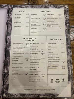 Menu may  at Ecolodge Bukit Lawang  in Bukit Lawang