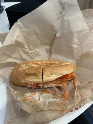 Lemongrass tofu bahn mi  at SFO - Bun Mee - T1 in San Francisco