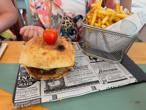 Vegan Crispy Burger at Mamma Grazia in Fuerteventura