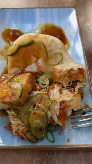 Bao bun with crispy tofu at Tokyo Streets in Bremen