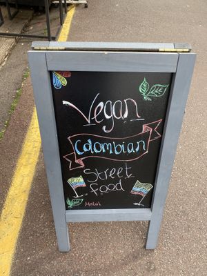 Sign   at Tina's Box in West London