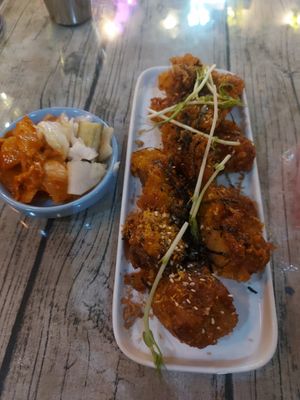 Korean chik'n at Tian Zhi Yu - Heaven Driven Vegan 天之御草食 in Kaohsiung