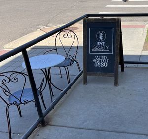 Signage  at Rye Society in Denver