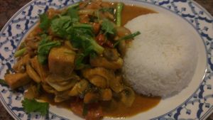 No. 25 with tofu instead of chicken. No fishsauce and added ginger. Yum!  at Rice Bowl in Oslo